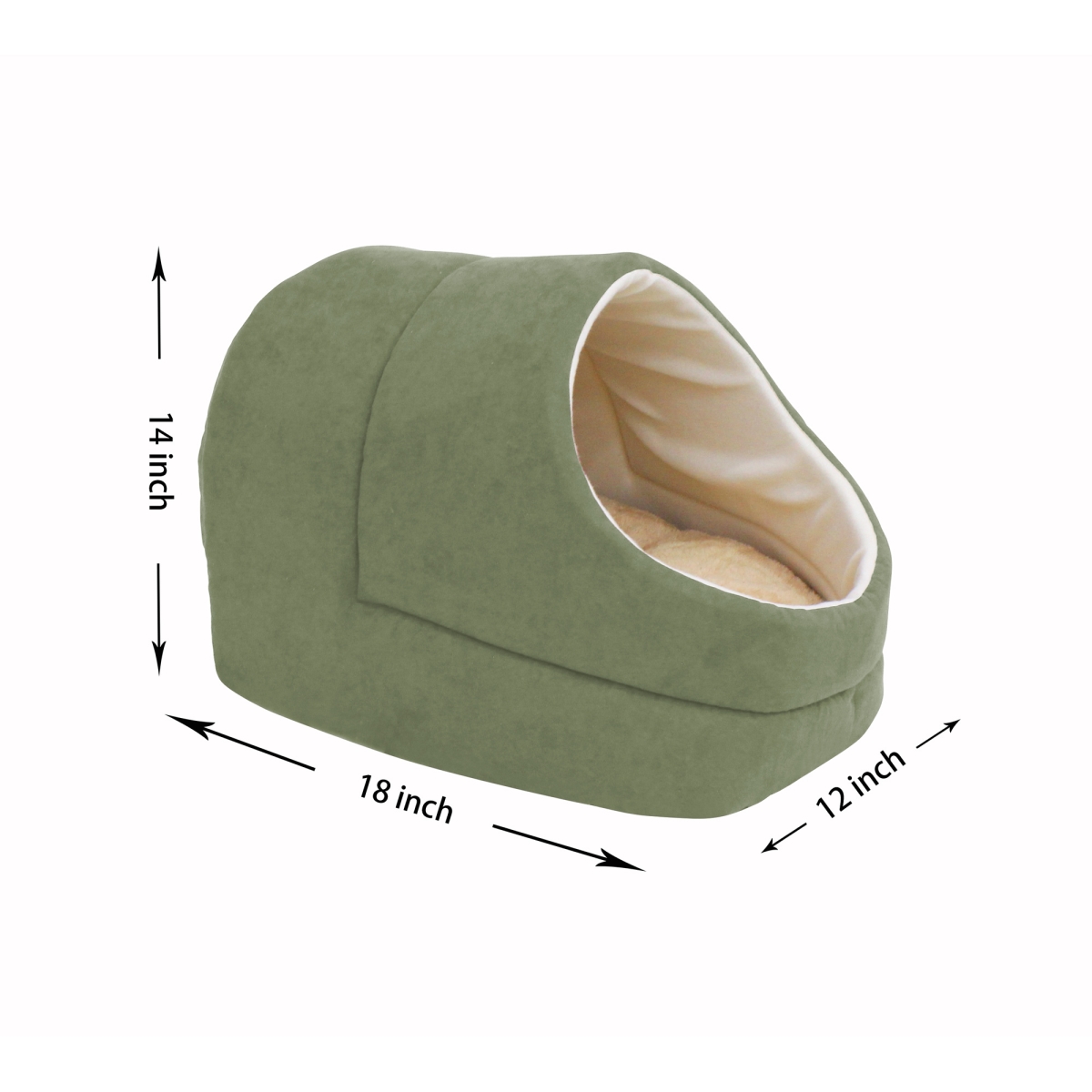 Picture of 212 Main CCP-1814SG Cave Covered Cat & Dog Bed&#44; Sage Green