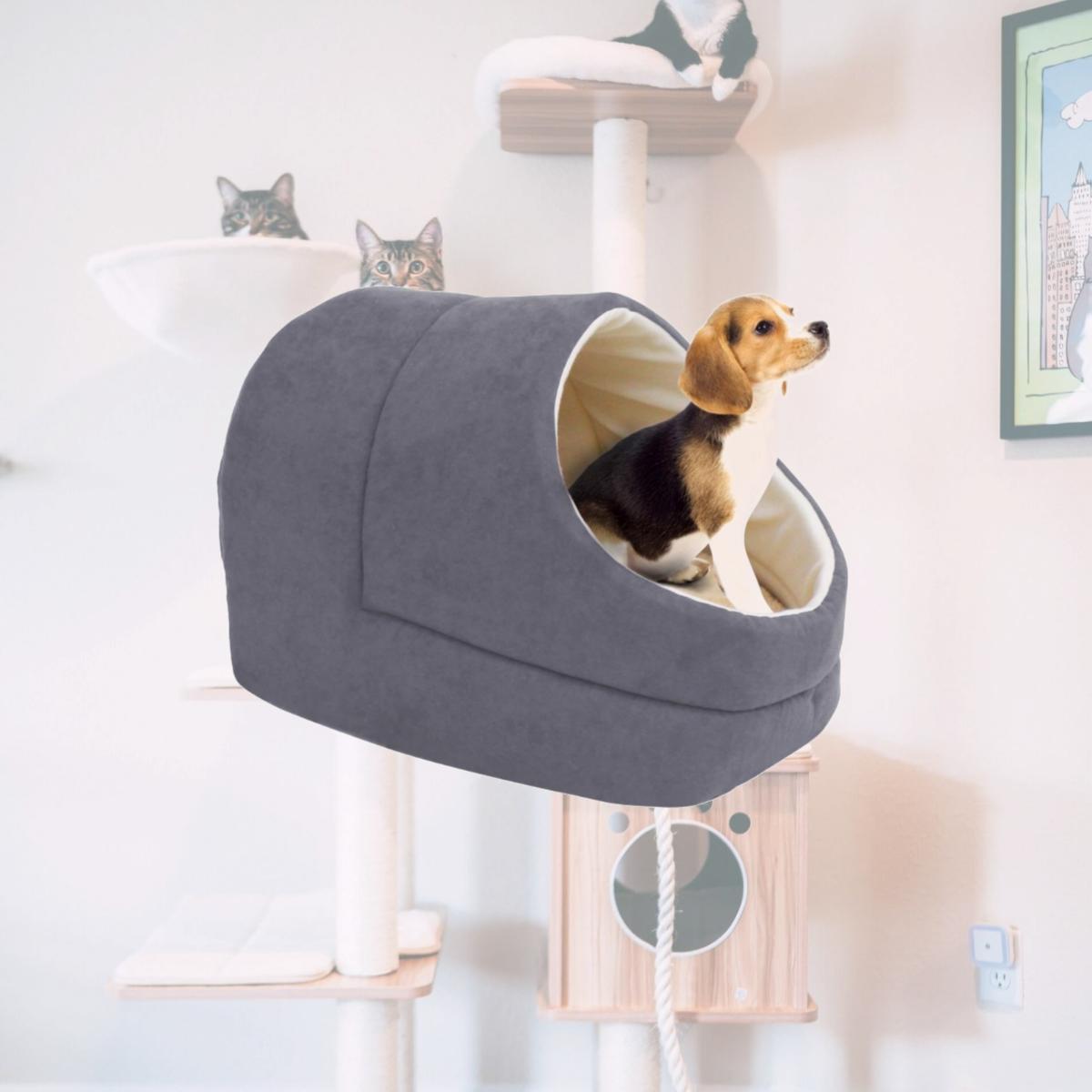 Picture of 212 Main CCP-1814GR Cave Covered Cat & Dog Bed&#44; Gray