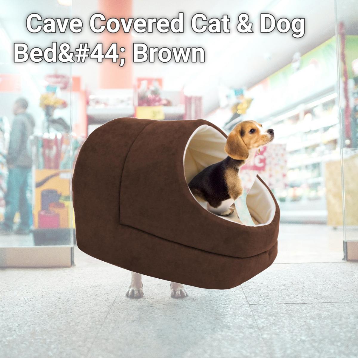 Picture of 212 Main CCP-1814CF Cave Covered Cat & Dog Bed&#44; Brown