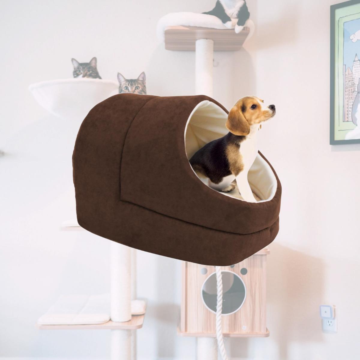 Picture of 212 Main CCP-1814CF Cave Covered Cat & Dog Bed&#44; Brown