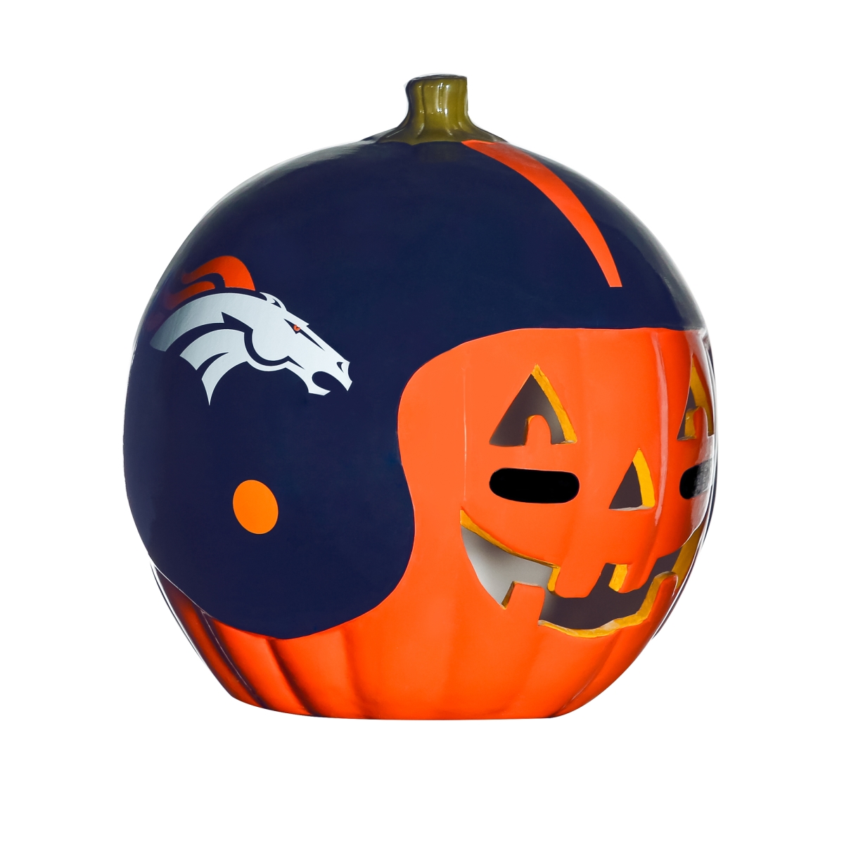 Picture of 212 Main CERPMDEN 10 in. NFL Denver Broncos Ceramic Pumpkin Helmet