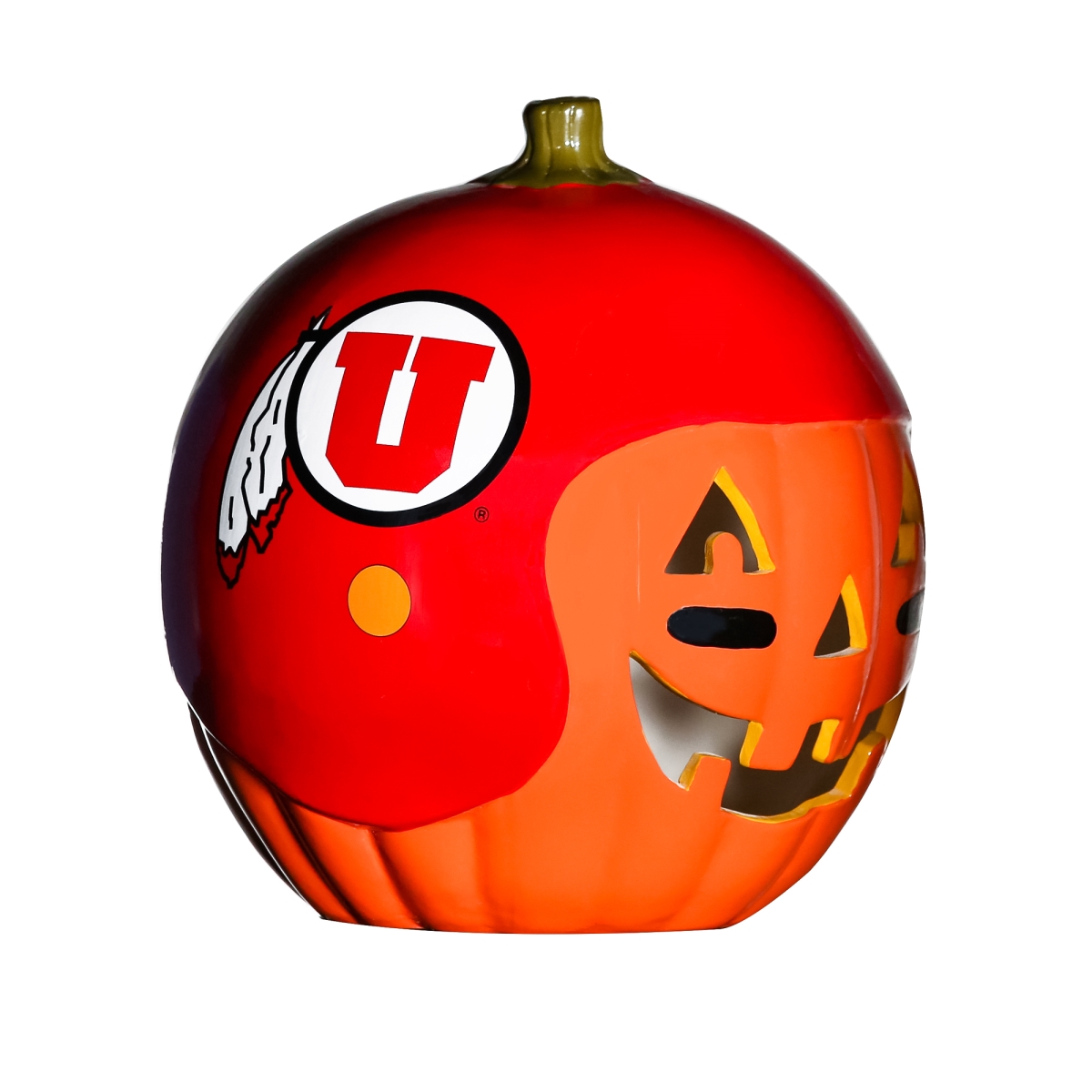 Picture of 212 Main CERPMUT 10 in. NCAA Utah Utes Ceramic Pumpkin Helmet