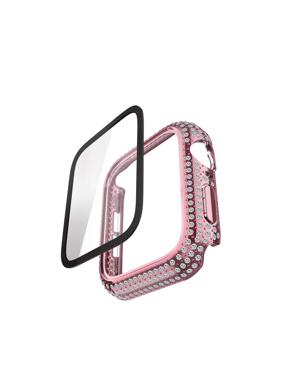 Picture of Odash SD19CV-RPNK-44 Bling Bumper Case with Screen Protector for 44mm Apple Watch - Rose Pink