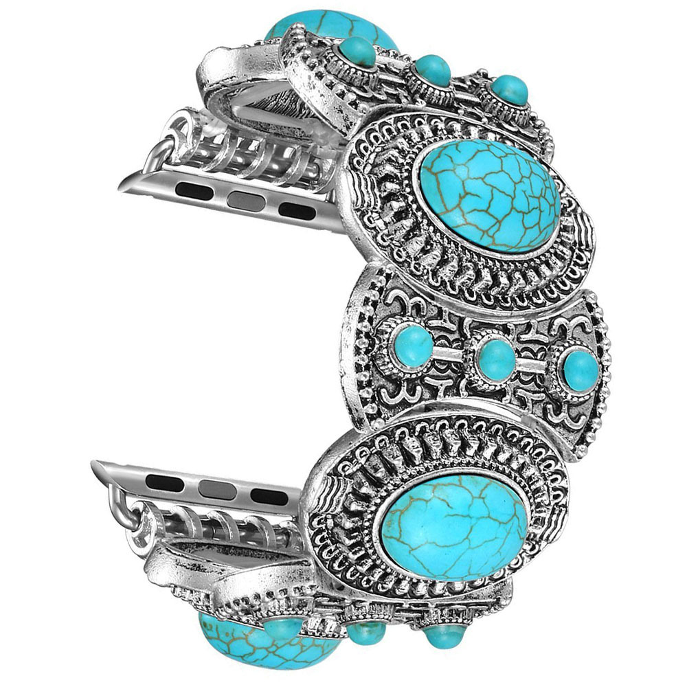 Boho Band for 38, 40 & 41mm Apple Watch - Turquoise -  Curiosidad, CU3114578