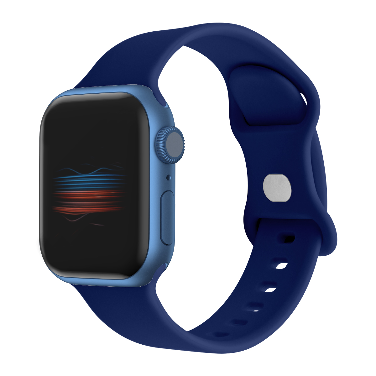 Silicone Sports Band for 42, 44 & 45mm Apple Watch - Dark Blue -  Curiosidad, CU3107529