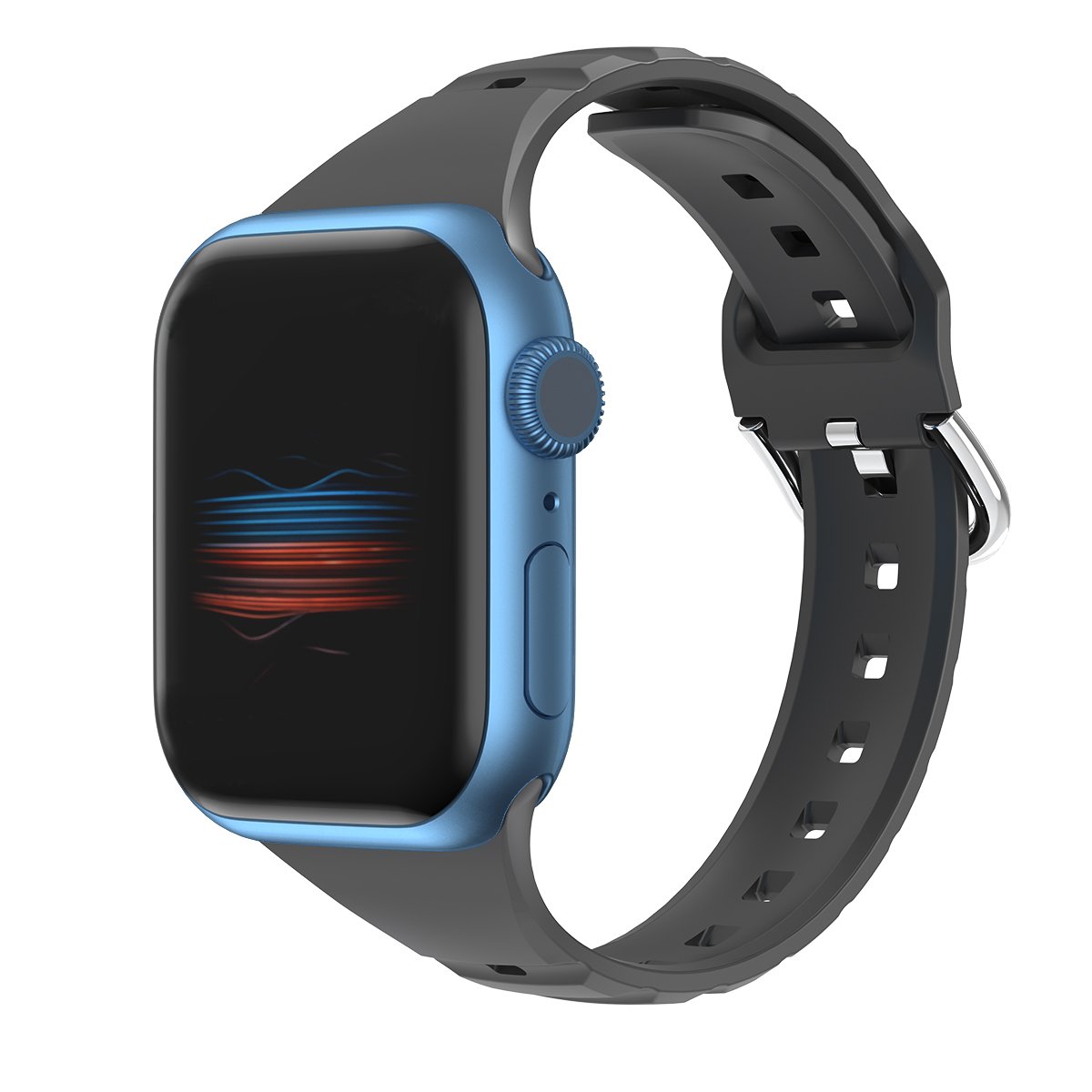 Silicone Slim Bands for 38, 40 & 41mm Apple Watch - Black -  Curiosidad, CU3118654