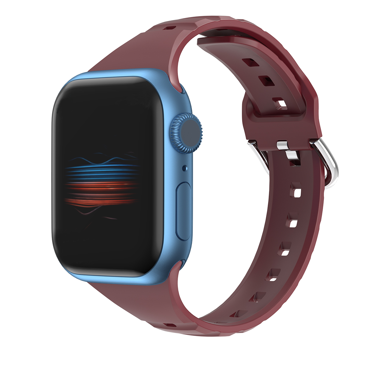 Silicone Slim Bands for 38, 40 & 41mm Apple Watch - Wine Red -  Curiosidad, CU3122732