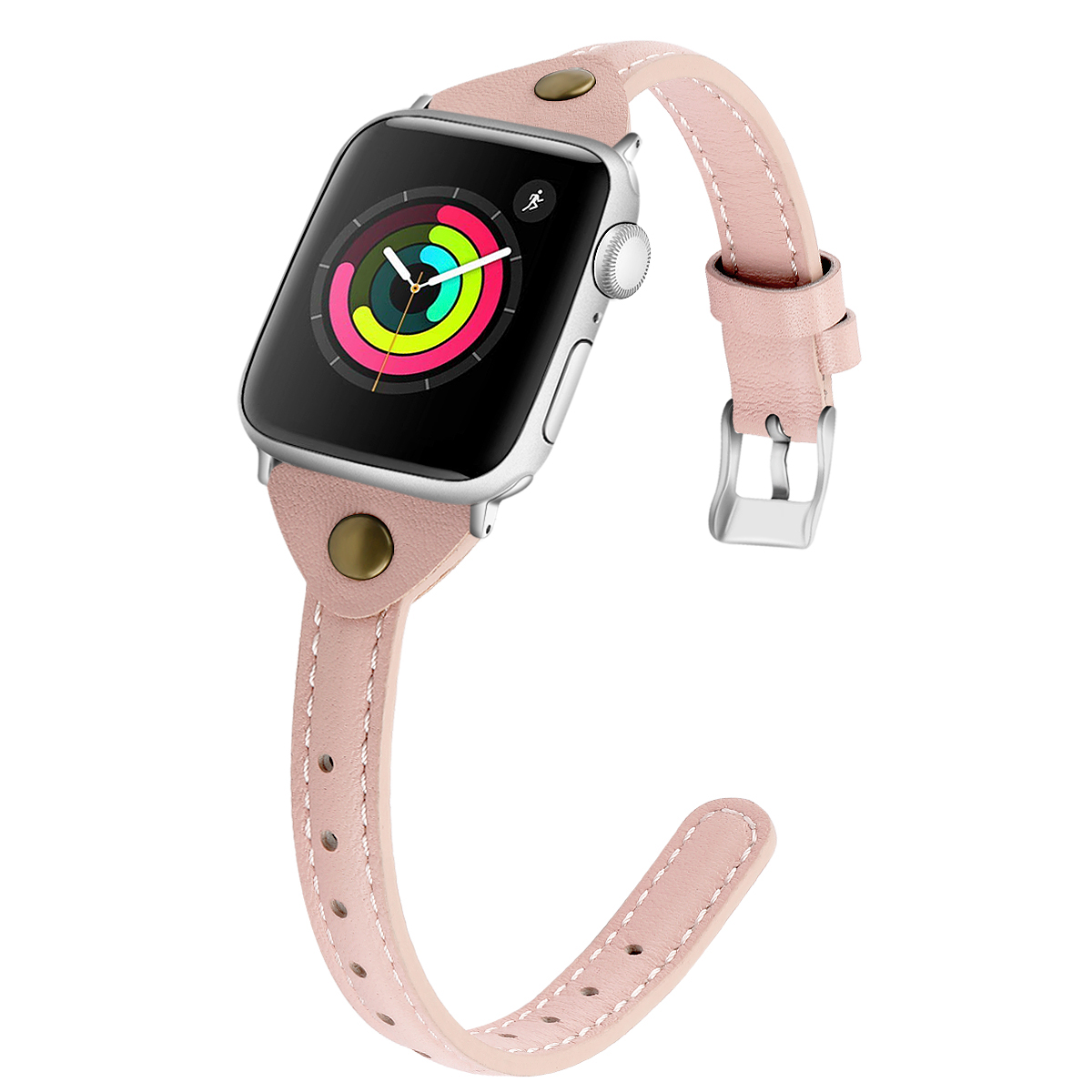 Leather Slim Band for 38, 40 & 41mm Apple Watch - Pink -  Curiosidad, CU3122736