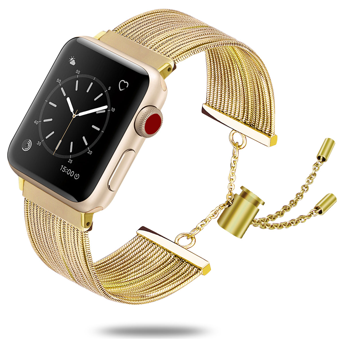 Odash SS012Gold-42MM Dressy Metal Band for 42, 44 & 45mm Apple Watch - Gold -  Odash Inc