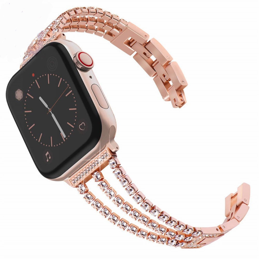 Metal Bling Band for 42, 44 & 45mm Apple Watch - Rose Gold -  Curiosidad, CU3118659
