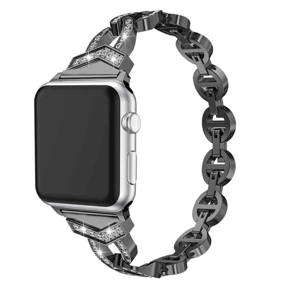 Metal Bling Band for 42, 44 & 45mm Apple Watch - Black -  Curiosidad, CU3118660