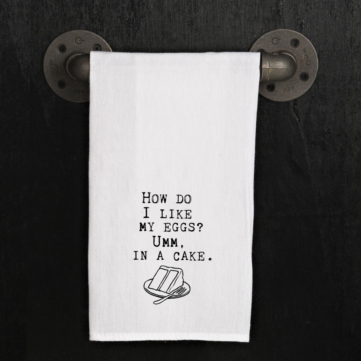 Picture of Odash TWL131 20 x 25 in. How Do I Like My Eggs Umm in a Cake Kitchen Towel