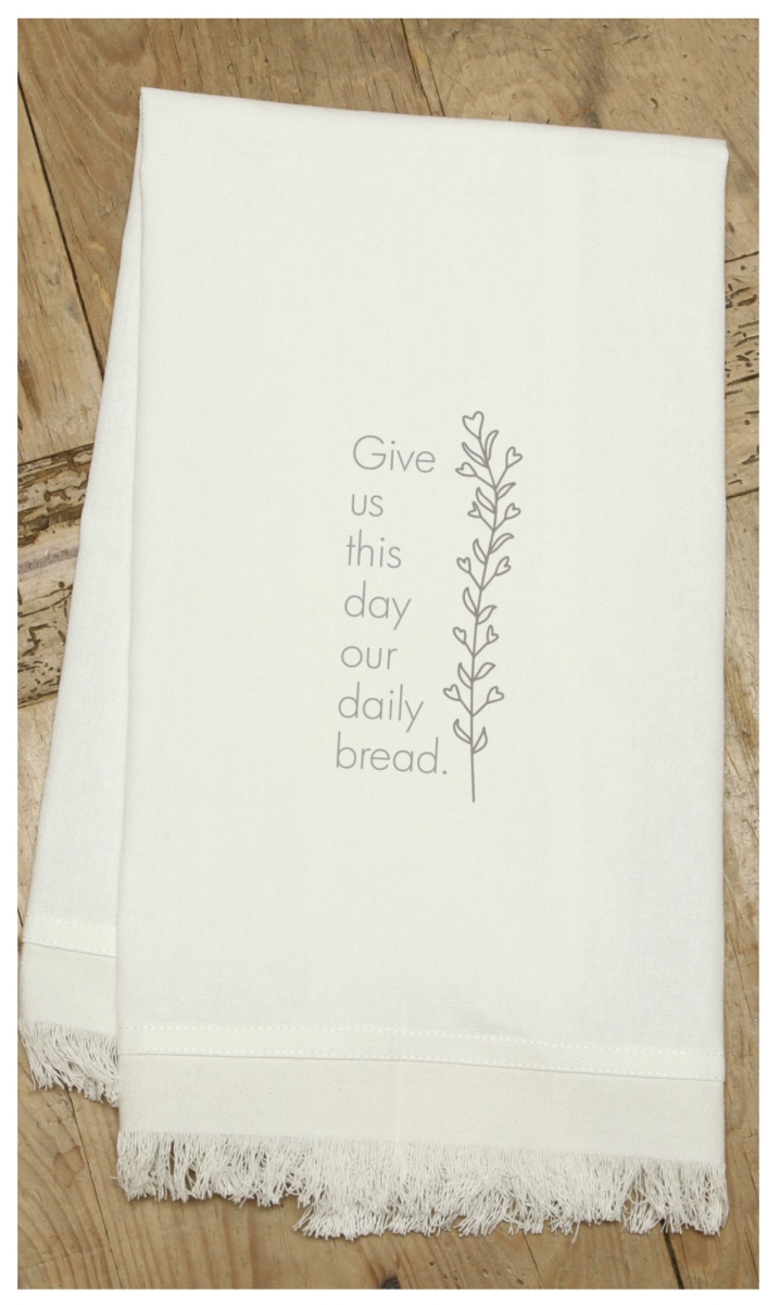Picture of Odash MSTWLNR034 20 x 25 in. Give us This Day Our Daily Bread Kitchen Towel&#44; Natural