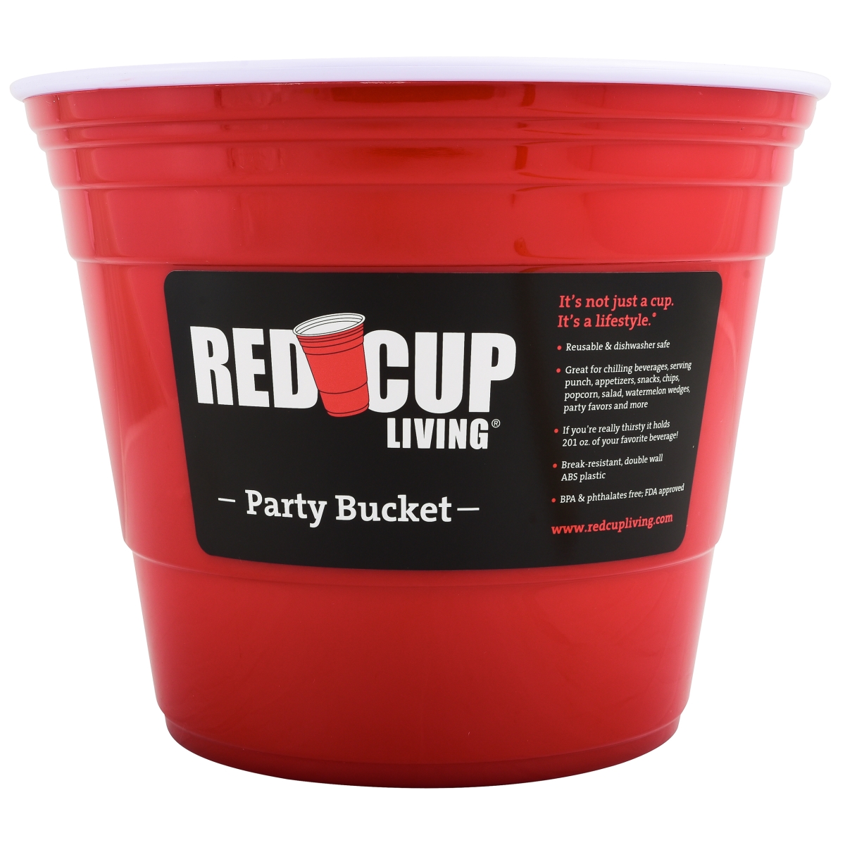 Picture of Odash RCL-4678 201 oz Reusable Ice Bucket Beverage Tub&#44; Red