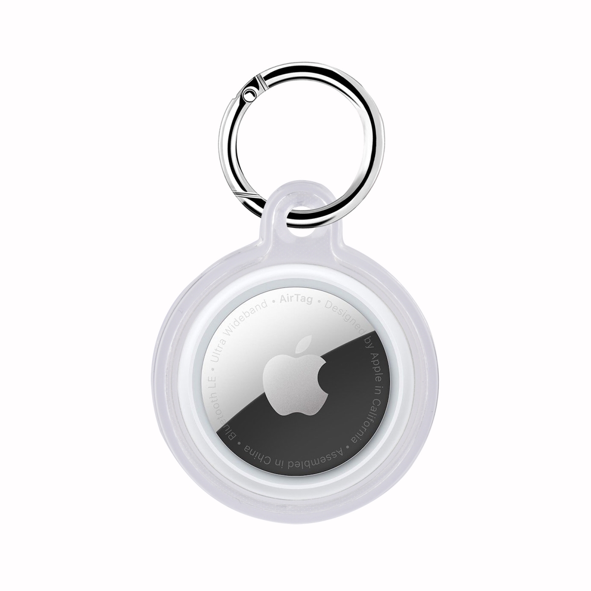 Picture of Odash VL-AT024-WHT 8 in. Clear Case for Apple AirTag for Wallet - Dog Collar - Luggage - Keys&#44; White