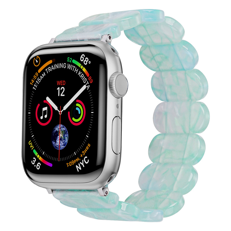 Picture of Odash WX-501-GRN45 42-44-45-49 mm Resin Band for Apple Watch Oval Version&#44; Light Green