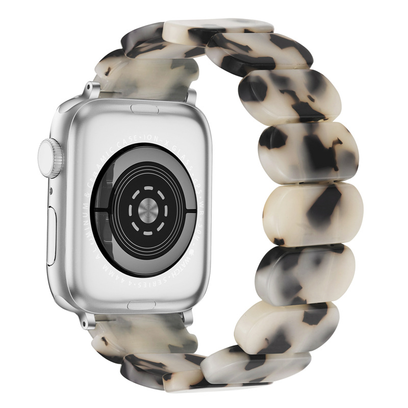 Picture of Odash WX-501-IVRY41 38-40-41 mm Resin Band for Apple Watch Oval Version&#44; Ivory Tortoise