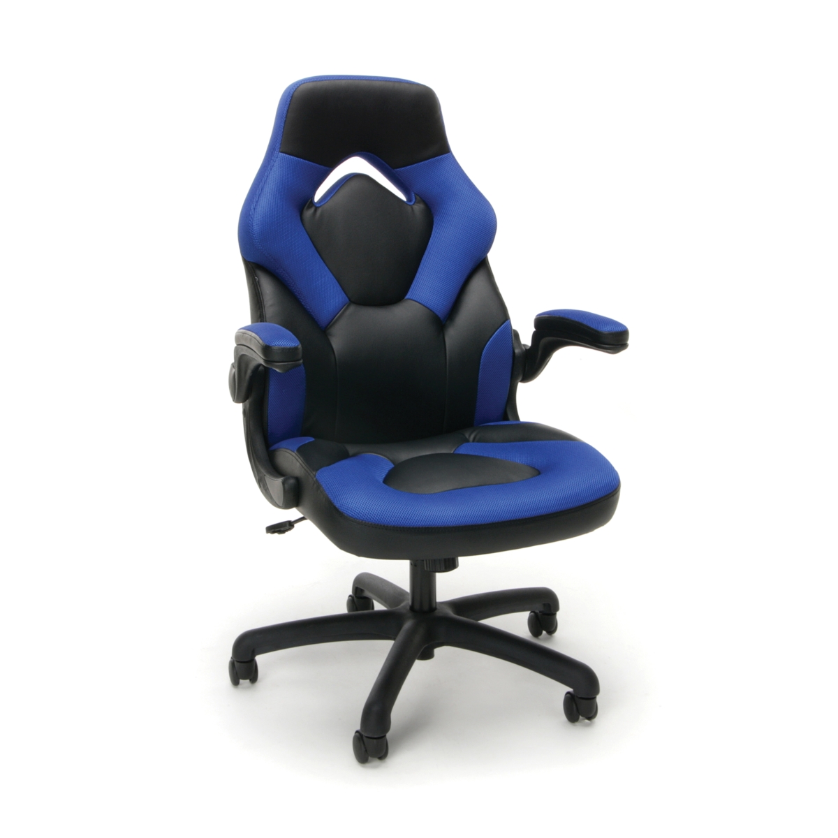 Picture of OFM ESS-3085-BLU Racing Style Bonded Leather Gaming Chair&#44; Blue