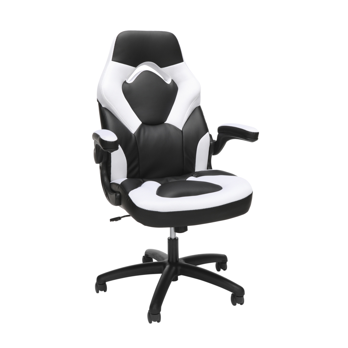 Picture of OFM ESS-3085-WHT Essentials Collection Racing Style Bonded Leather Gaming Chair - White