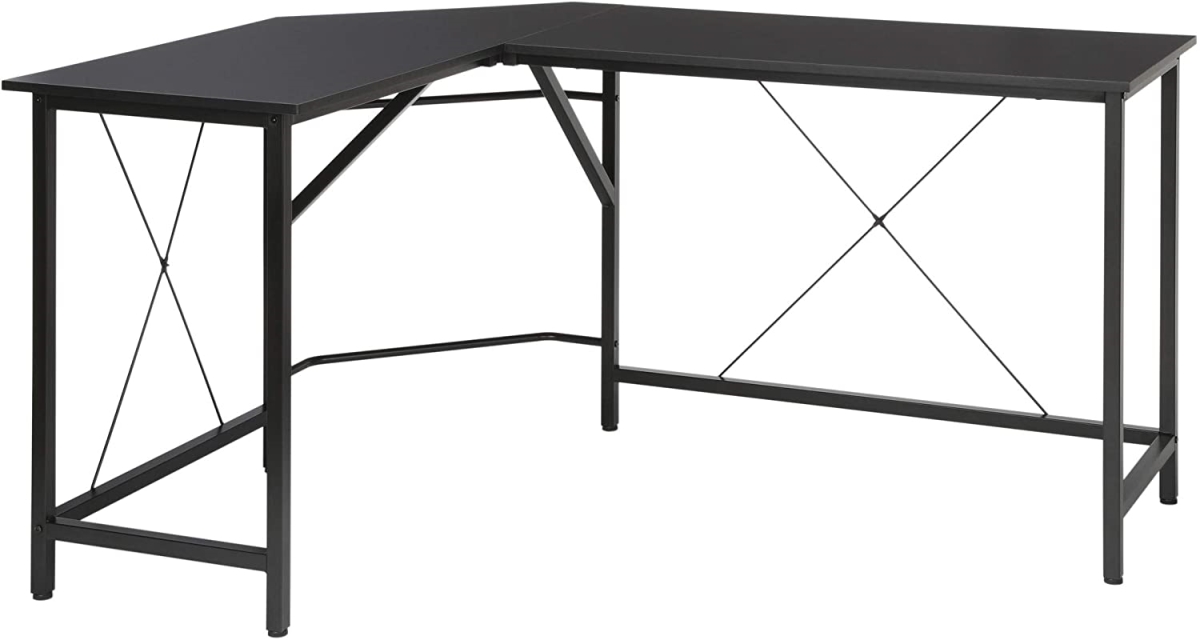 Picture of Essentials ESS-1060-BLK Modern L Shaped Corner Desk&#44; Black