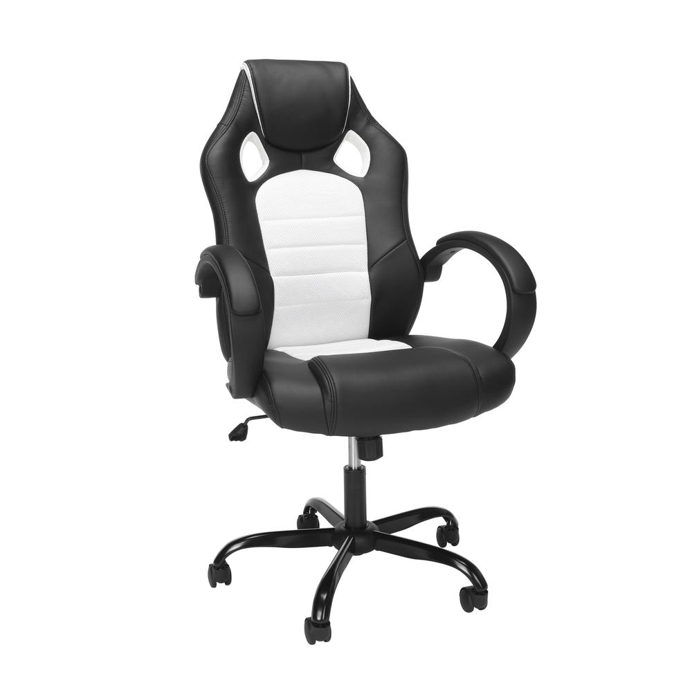 Picture of Essentials ESS-3083HB-WHT Loop Arm Gaming Chair&#44; White