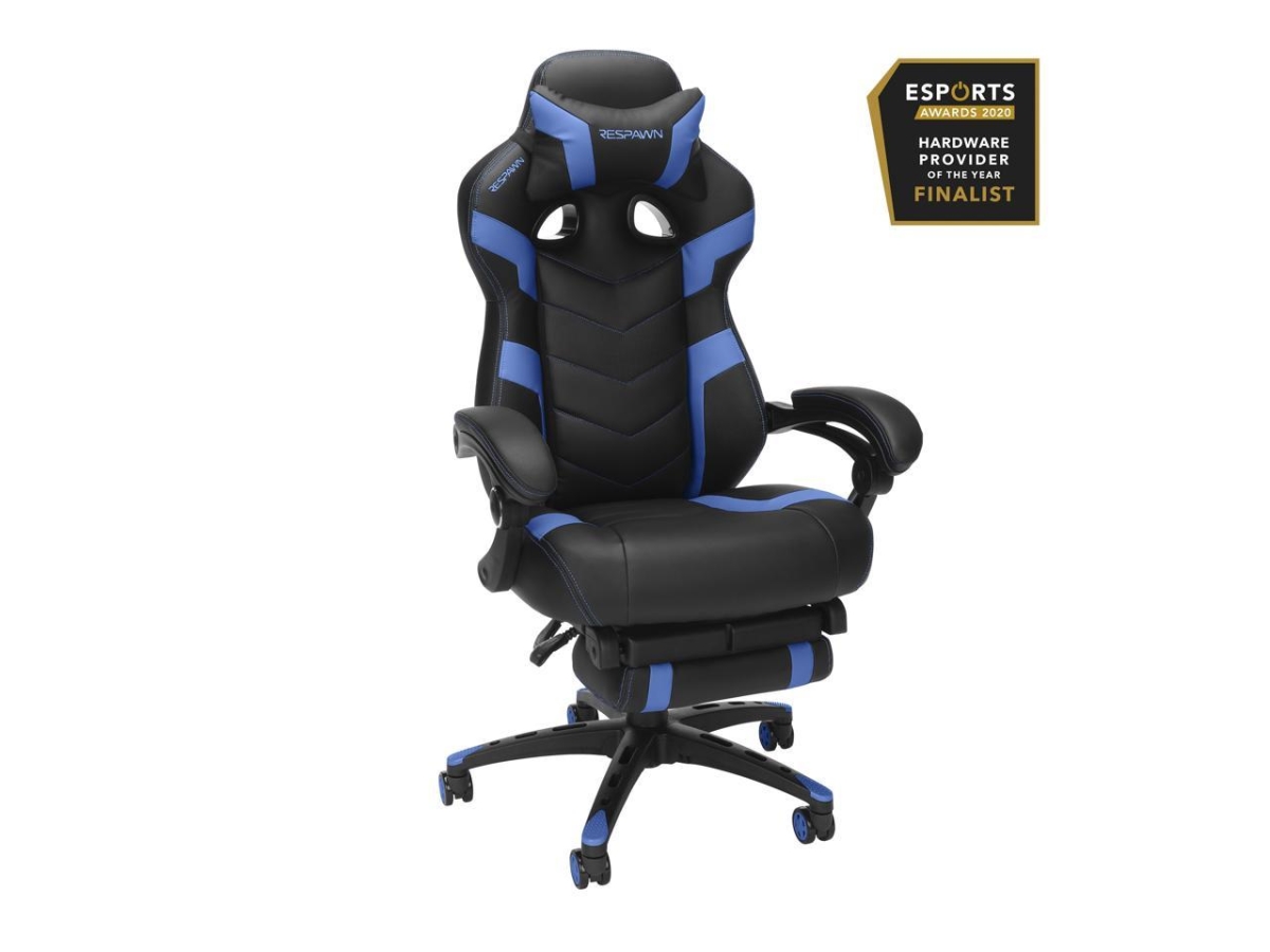 Picture of Respawn RSP-110V2-BLU Reclining Gaming Chair with Footrest&#44; Blue