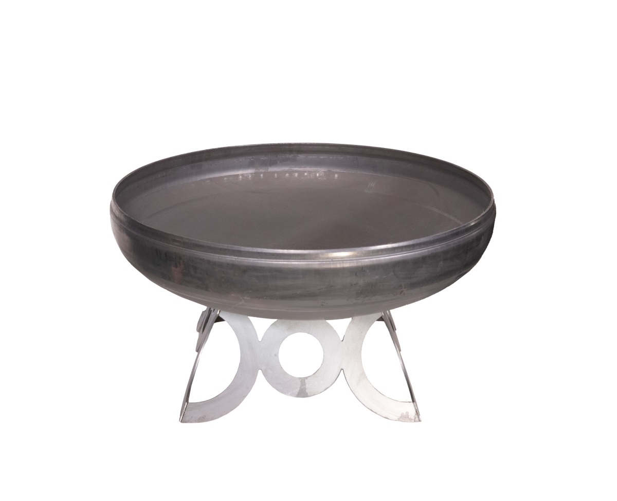 OF42LTY-CR 42 in. Liberty Fire Pit with Circular Base, Natural Steel -  Ohio Flame, OF42LTY_CR