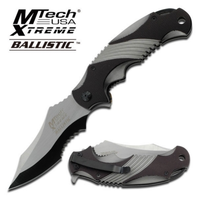 Mtech USA Xtreme MX-A801GY 4.75 in. Spring Assisted Linerlock Knife, Gray
