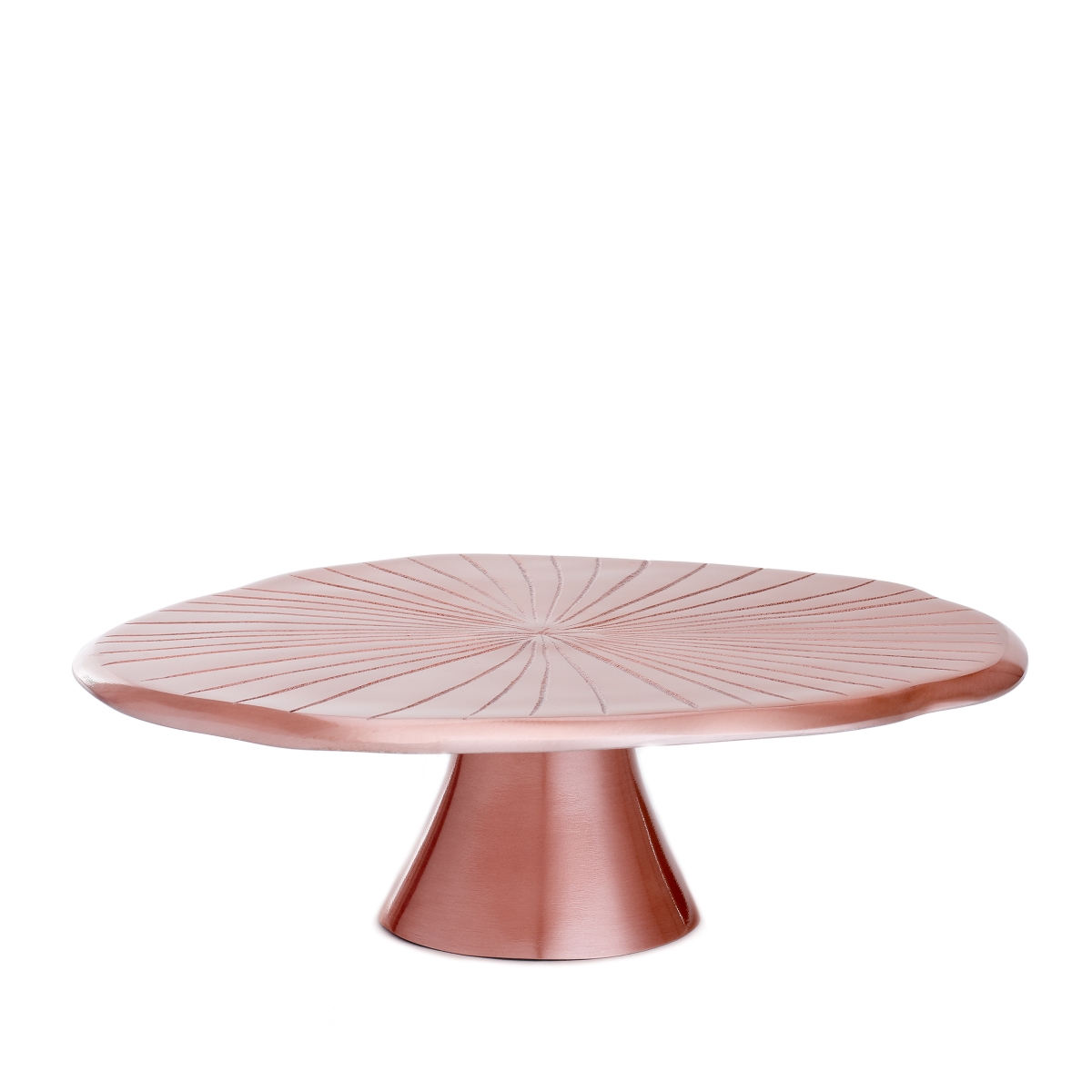 Picture of Old Dutch International 3440RG 14.5 x 3.87 in. Lily Pad Cake Stand&#44; Rose Gold