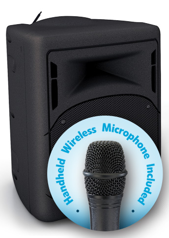 Picture of Oklahoma Sound PRA-8000-PRA8-5 40 watt Wireless PA System with Wireless Handheld Microphone