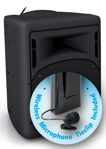 PRA-8000-PRA8-6 40 watt Wireless PA System with Wireless Lavalier Microphone