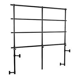 GRR32S 32 in. Back Guard Rails for Straight Risers - Black