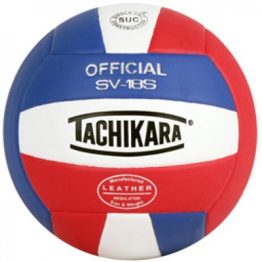 Picture of Olympia Sports BL520D Tachikara SV18S Composite Leather Volleyball - Red/White/Blue