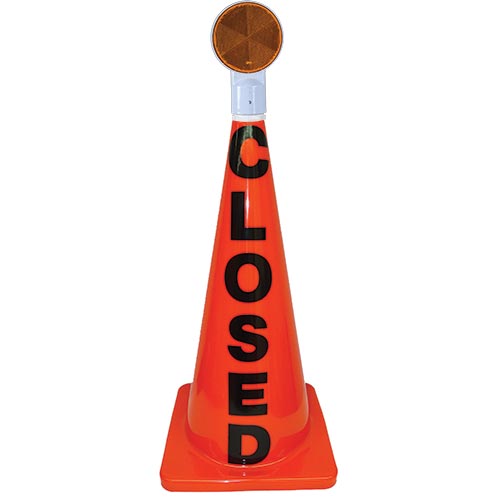 Picture of Olympia Sports SS557M 28 in. Orange Message Cone w/ Reflector (Closed)