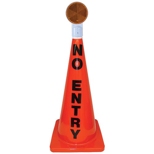 Picture of Olympia Sports SS558M 28 in. Orange Message Cone w/ Reflector (No Entry)