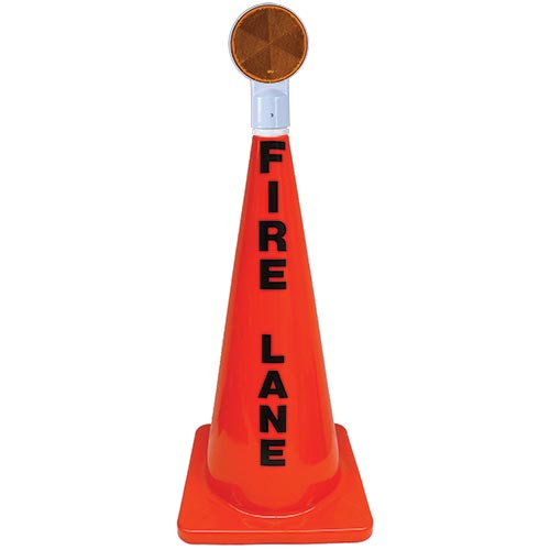 Picture of Olympia Sports SS560M 28 in. Orange Message Cone w/ Reflector (Fire Lane)