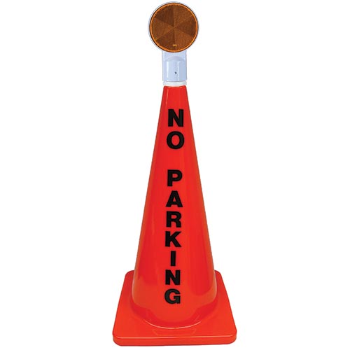 Picture of Olympia Sports SS564M 28 in. Orange Message Cone w/ Reflector (No Parking)