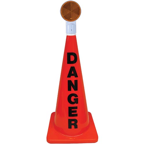 Picture of Olympia Sports SS565M 28 in. Orange Message Cone w/ Reflector (Danger)