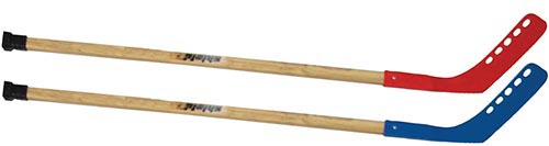 Picture of Olympia Sports HO036P Shield 42 in. Deluxe Wood Hockey Sticks (1 Red/ 1Blue)