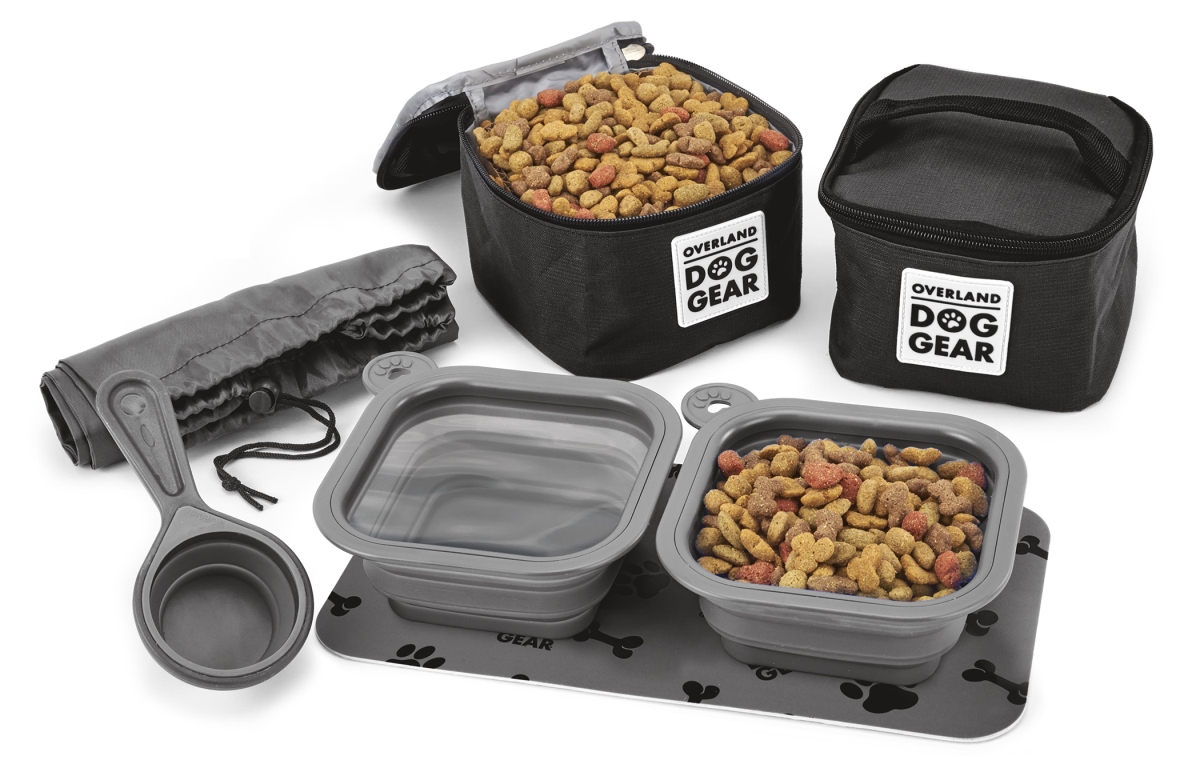 Picture of Overland Dog Gear ODG50 Dine Away Travel Set Bag for Small Dog&#44; Black