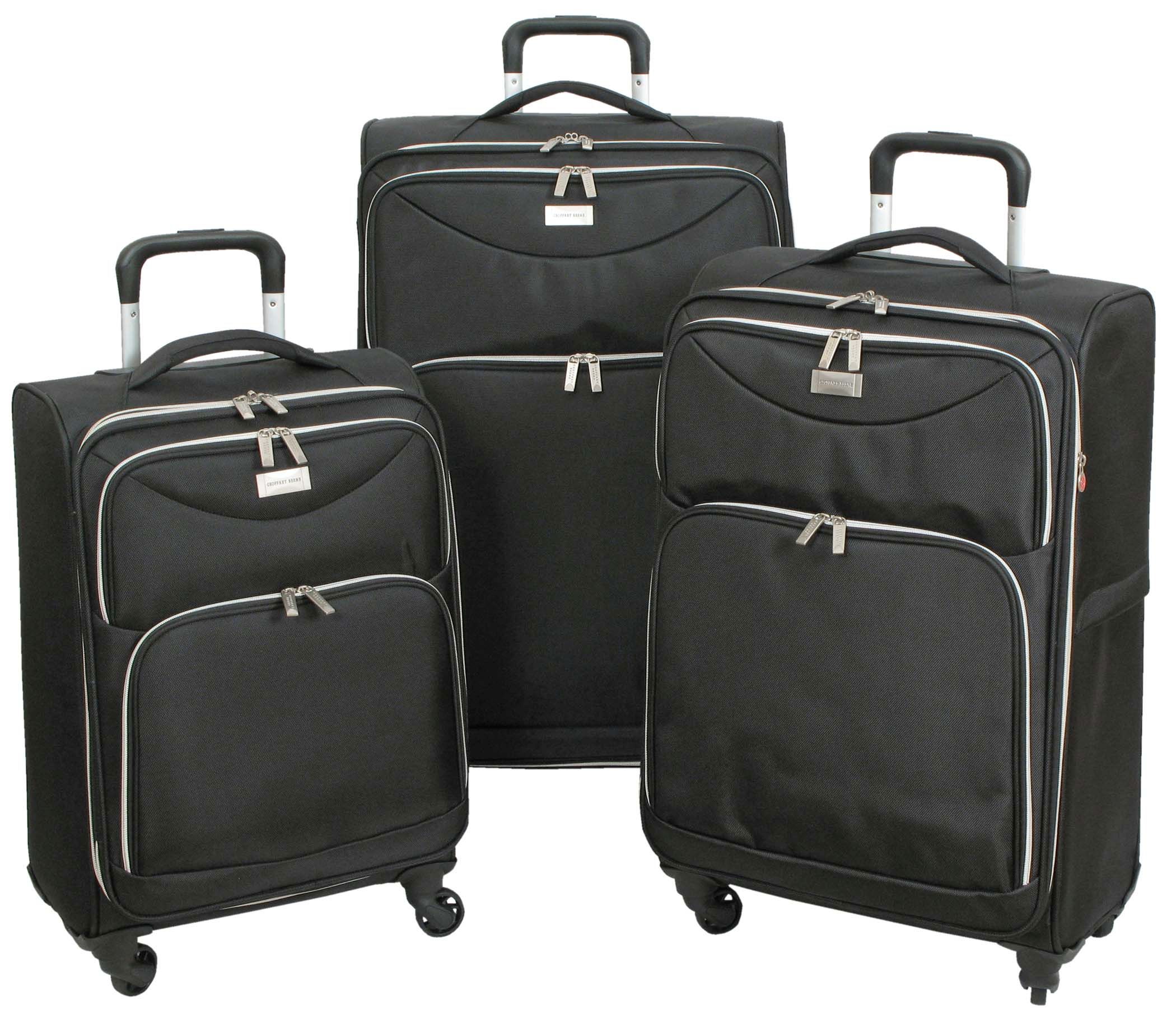 Picture of Geoffrey Beene GB3682-3 Ultra Light-Weight Midnight Spinner Luggage Set, Black