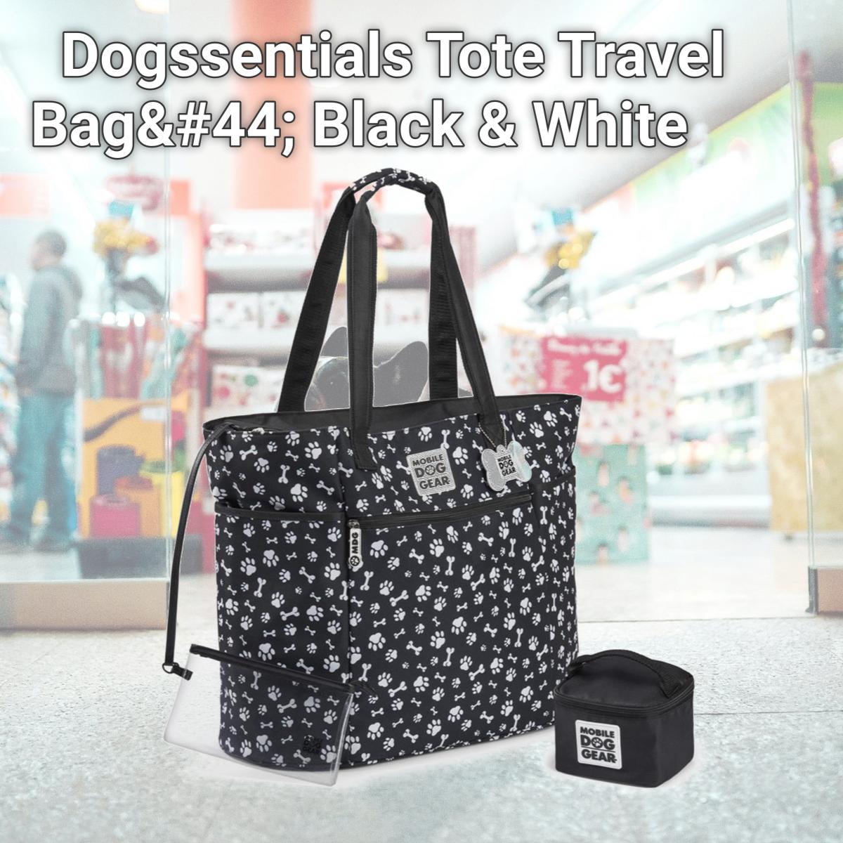 Picture of Mobile Dog Gear MDG202-10 Dogssentials Tote Travel Bag&#44; Black & White