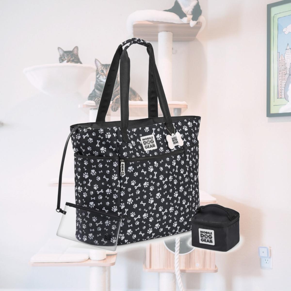 Picture of Mobile Dog Gear MDG202-10 Dogssentials Tote Travel Bag&#44; Black & White
