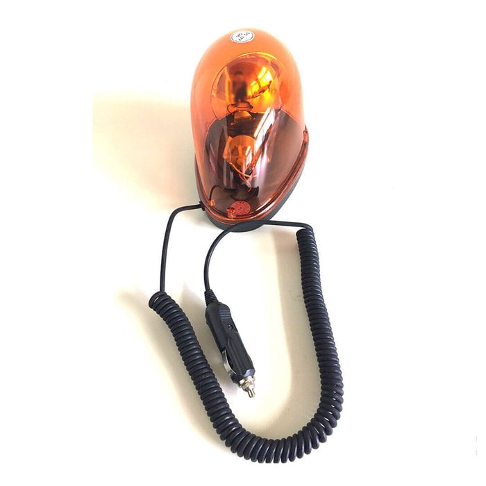 96AM10504 Revolving Emergency Warning Beacon Light Roof Magnet Mount Forklift Truck, Amber & Yellow