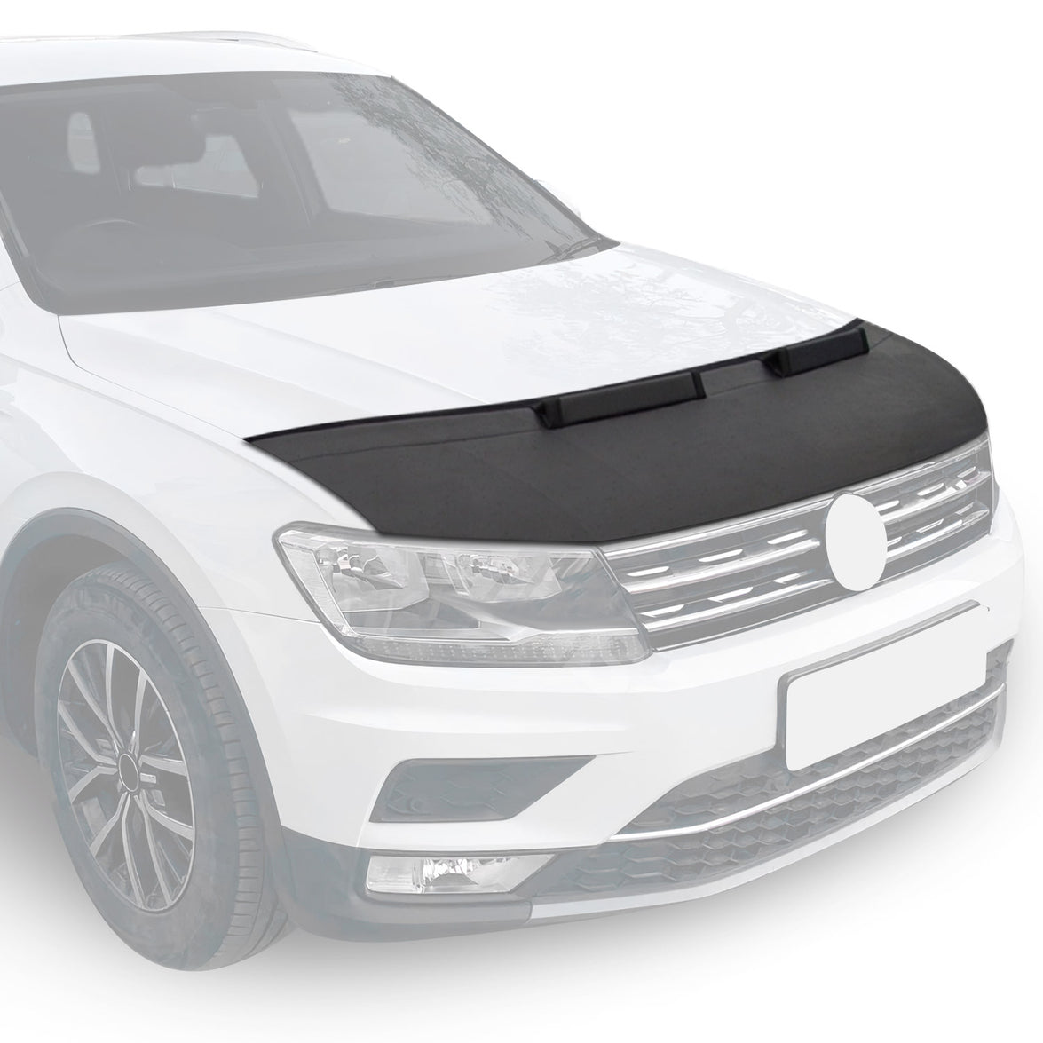 1117BSZ4 Half Vinyl Car Bonnet Bra for 2011-2018 Audi Q3-8U, Black
