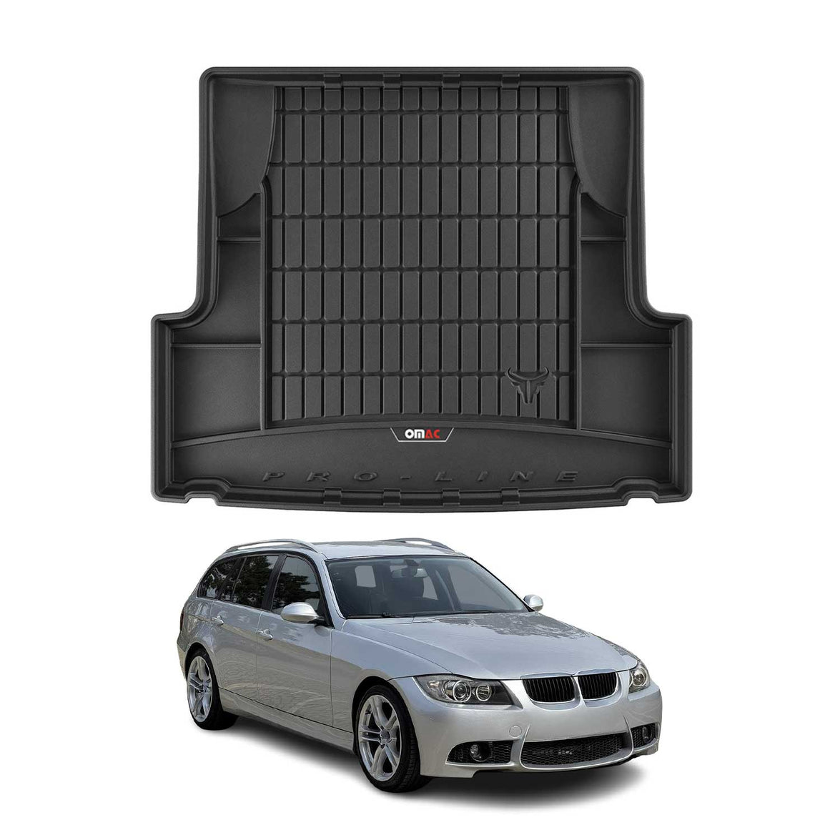 1203261 Touring Proline Premium TPE Trunk Liner Mat for 2004-2012 BMW 3 Series E91, Black