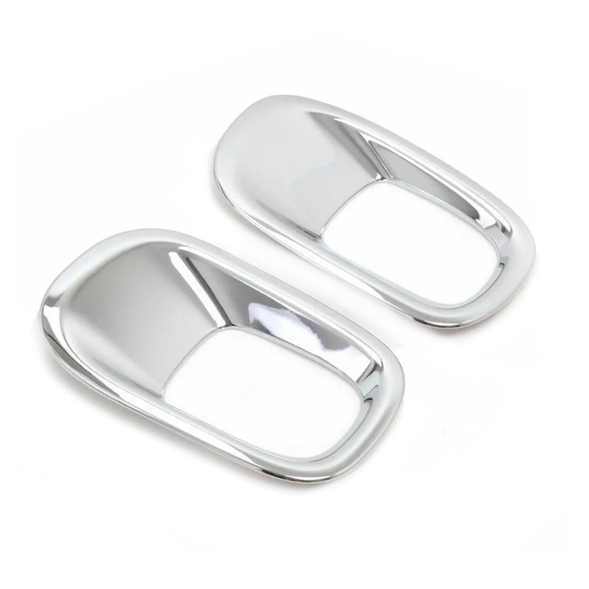 Chrome ABS Rear Reflector Trim - Silver - 2 Piece - Weather Resistant