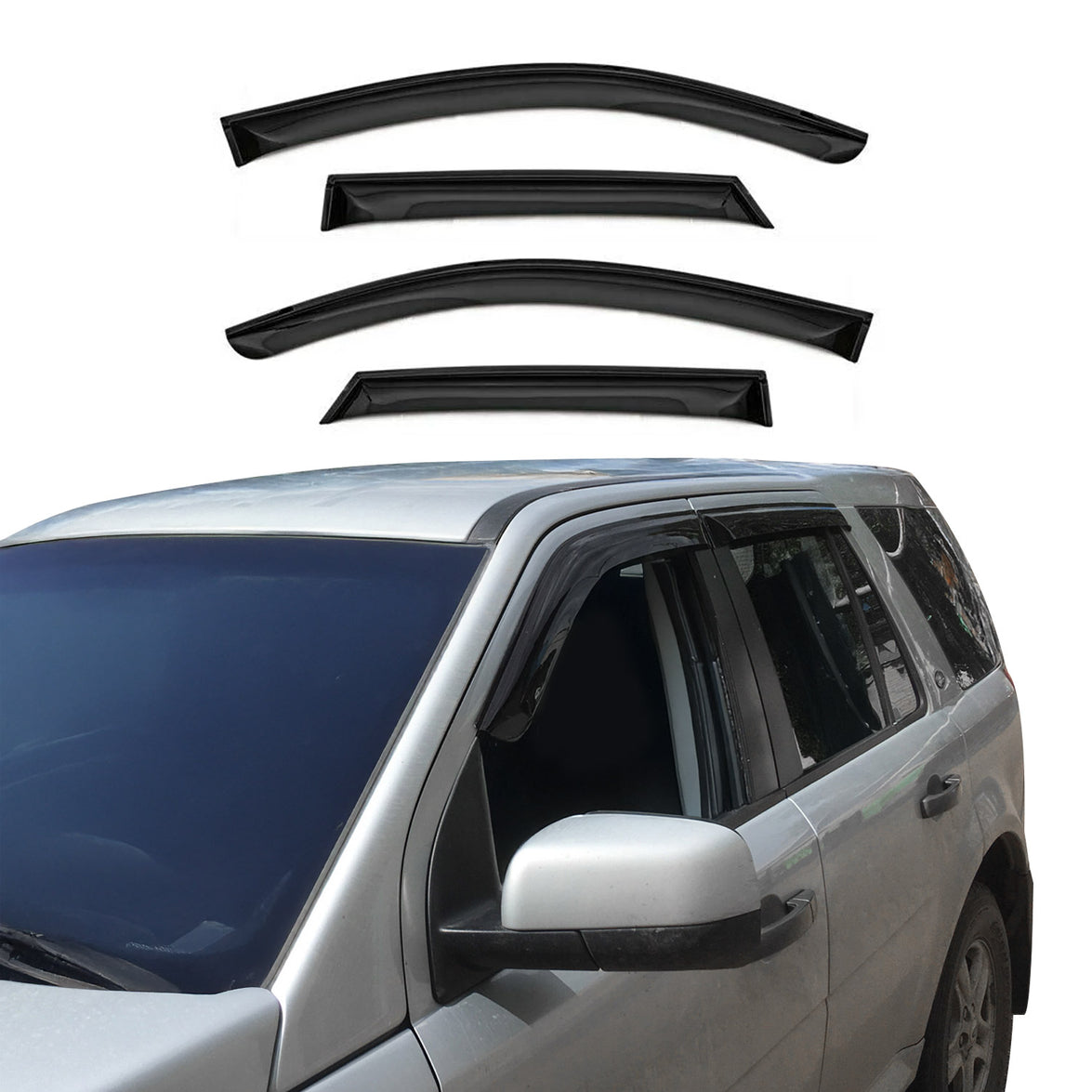 4307203 SUV Acrylic Wind Deflector for 2015 Lexus RX IV, Black - 4 Piece