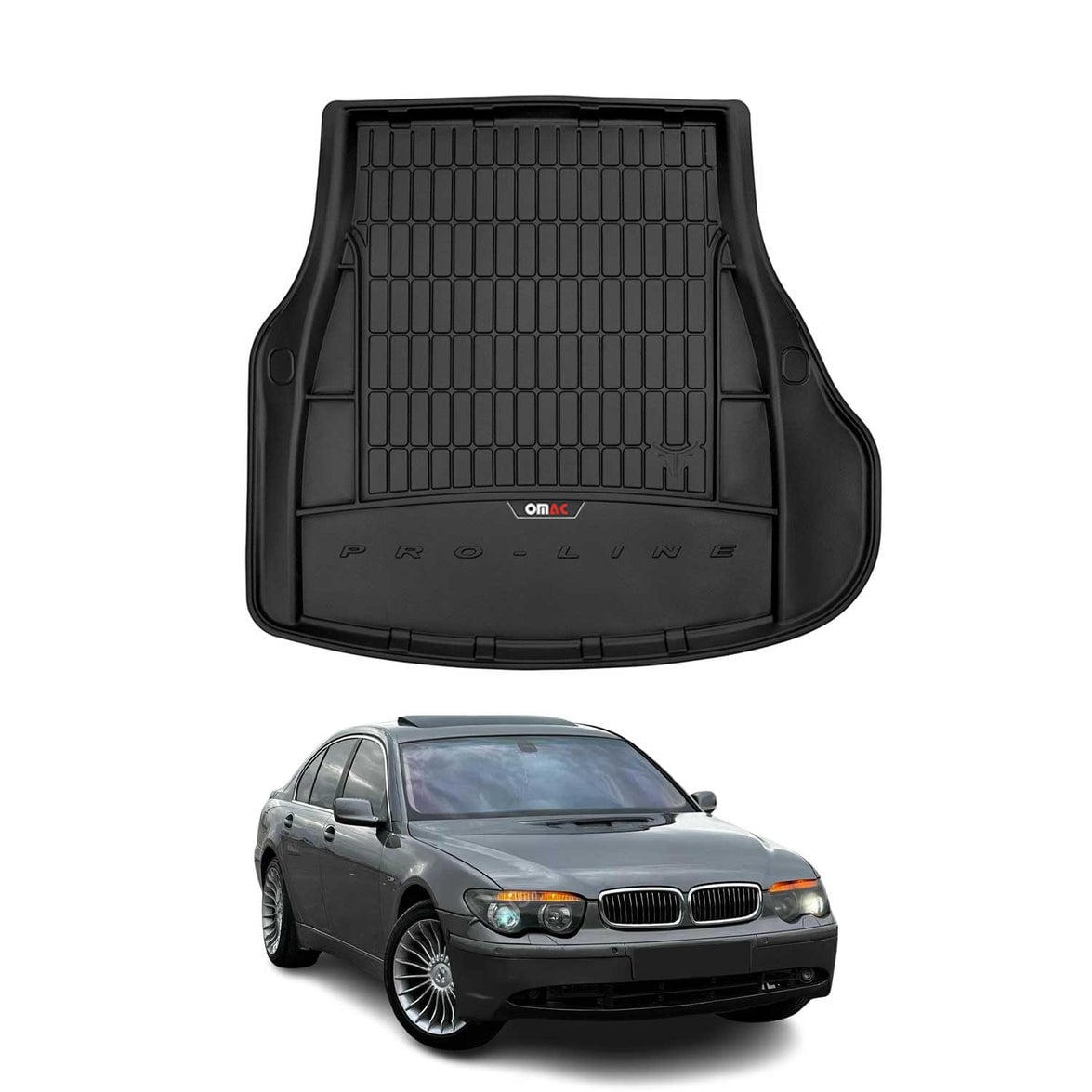 1239260 Proline TPE Trunk Liner Mat for 2001-2009 BMW 7 Series E65-E66 & E67, Black