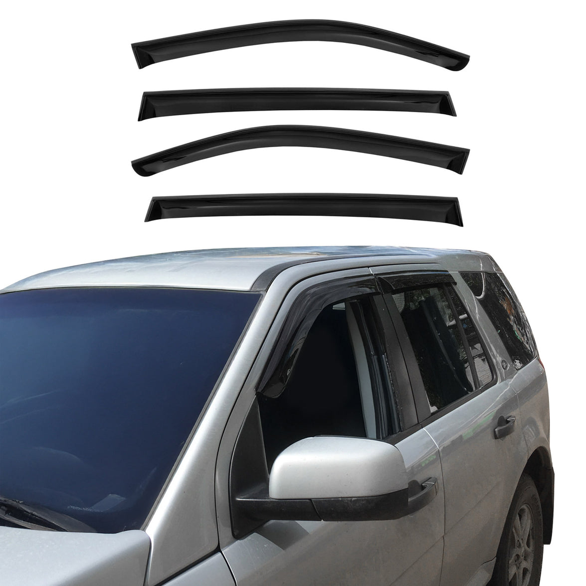 4626203 SUV Acrylic Wind Deflector for 2016 Mazda CX-9 II, Black - 4 Piece